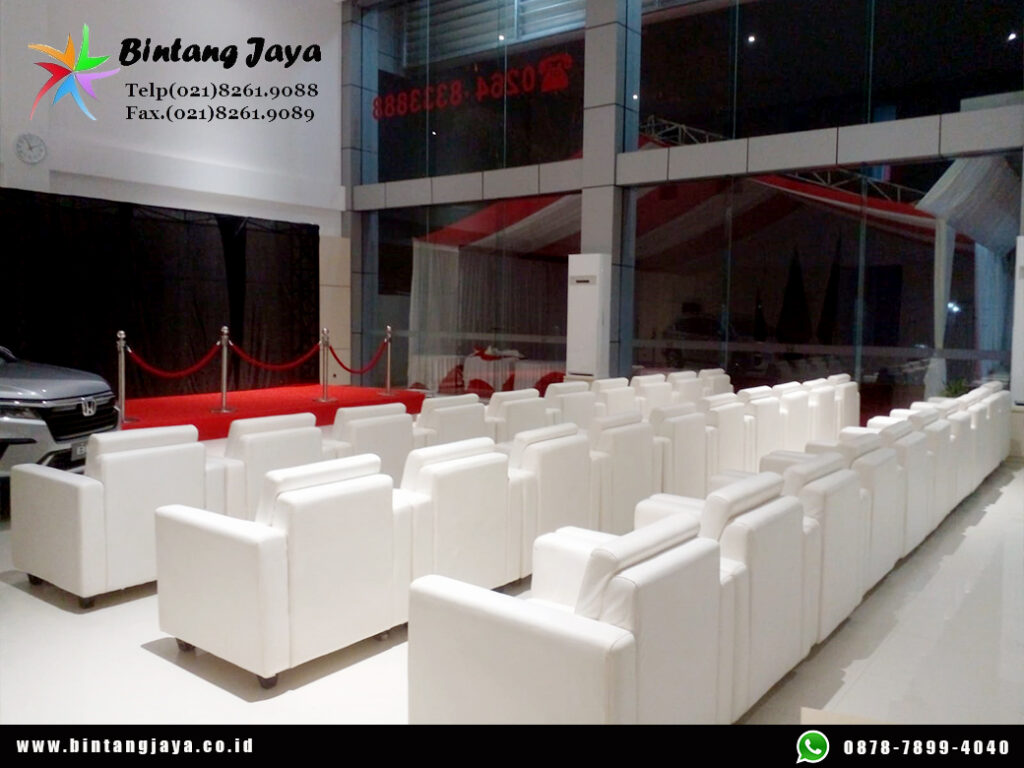 Jasa sewa sofa premium event VIP Kota Bekasi Tipe single