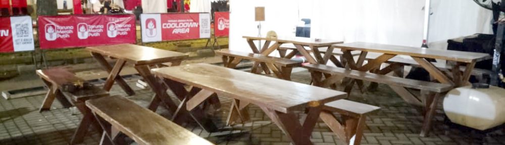 Sewa Meja Taman Model Meja dan Bangku Terpisah Area Jakarta untuk Event Outdoor Nyaman dan Estetik