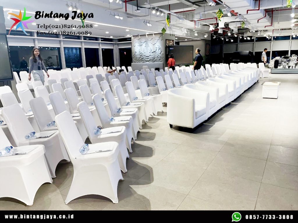 Sewa Sofa Putih Oval Event BYD Thamrin Jakpus untuk Area VIP yang Elegan