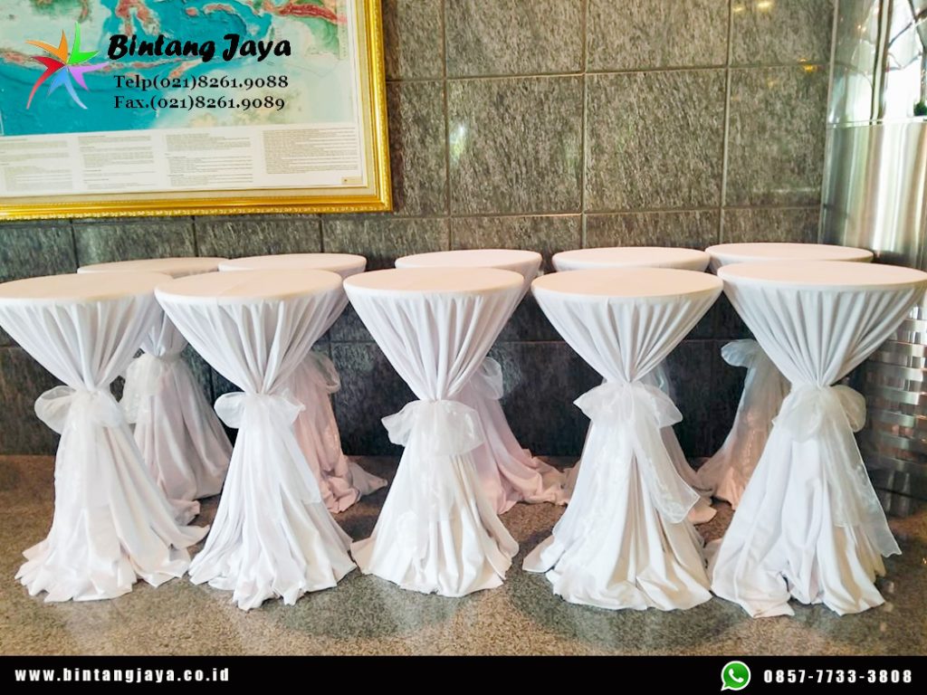 Rental Meja Bar Cover Tebar Tali Pita Jakarta