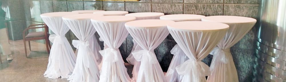 Rental Meja Bar Cover Tebar Tali Pita Jakarta