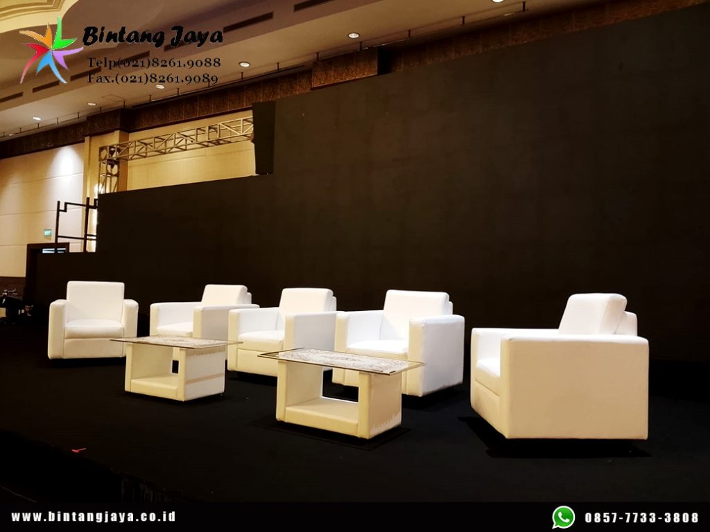 Rental Sofa VIP Single Putih Jakarta untuk Area Lounge, VIP, dan Corporate Event Premium