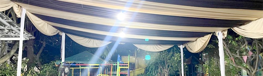 Rental Tenda Serut dan Kursi Cover Putih Jakarta