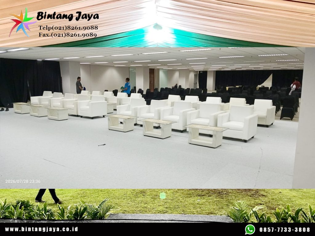 Sewa Meja Kaca VIP Putih Jakarta untuk Area Tamu Kehormatan