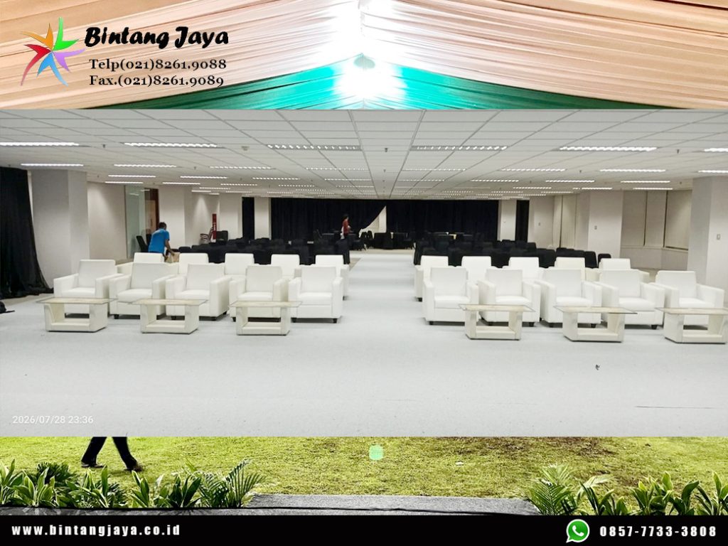 Sewa Meja Kaca VIP Putih Jakarta untuk Area Tamu Kehormatan