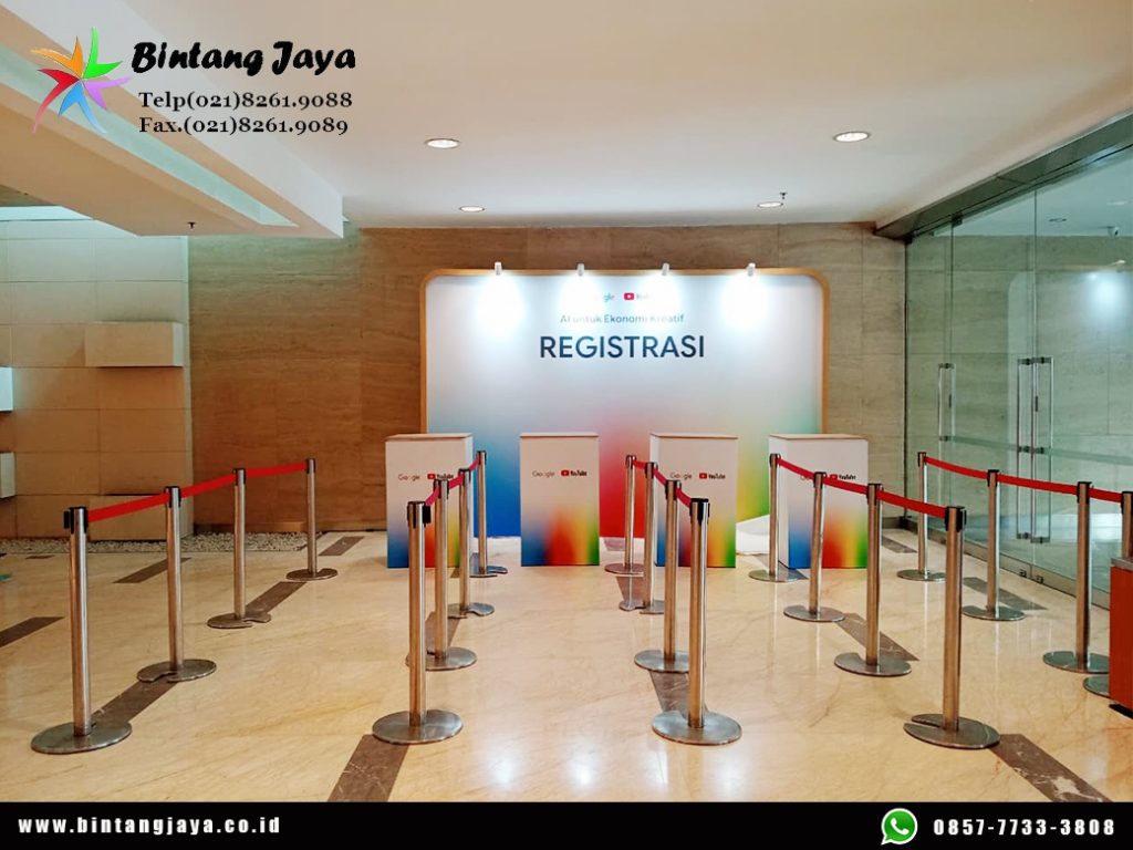Sewa Tiang Antri Stainless Pita Merah Jakarta untuk Area Event yang Lebih Rapi dan Profesional
