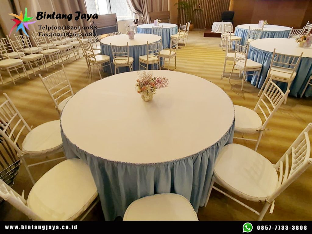 Sewa Kursi Tiffany Putih, Round Table Event Sinar Mas Jakarta untuk Corporate Event yang Elegan