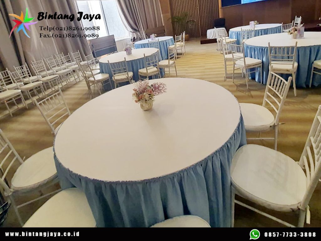 Sewa Kursi Tiffany Putih, Round Table Event Sinar Mas Jakarta untuk Corporate Event yang Elegan