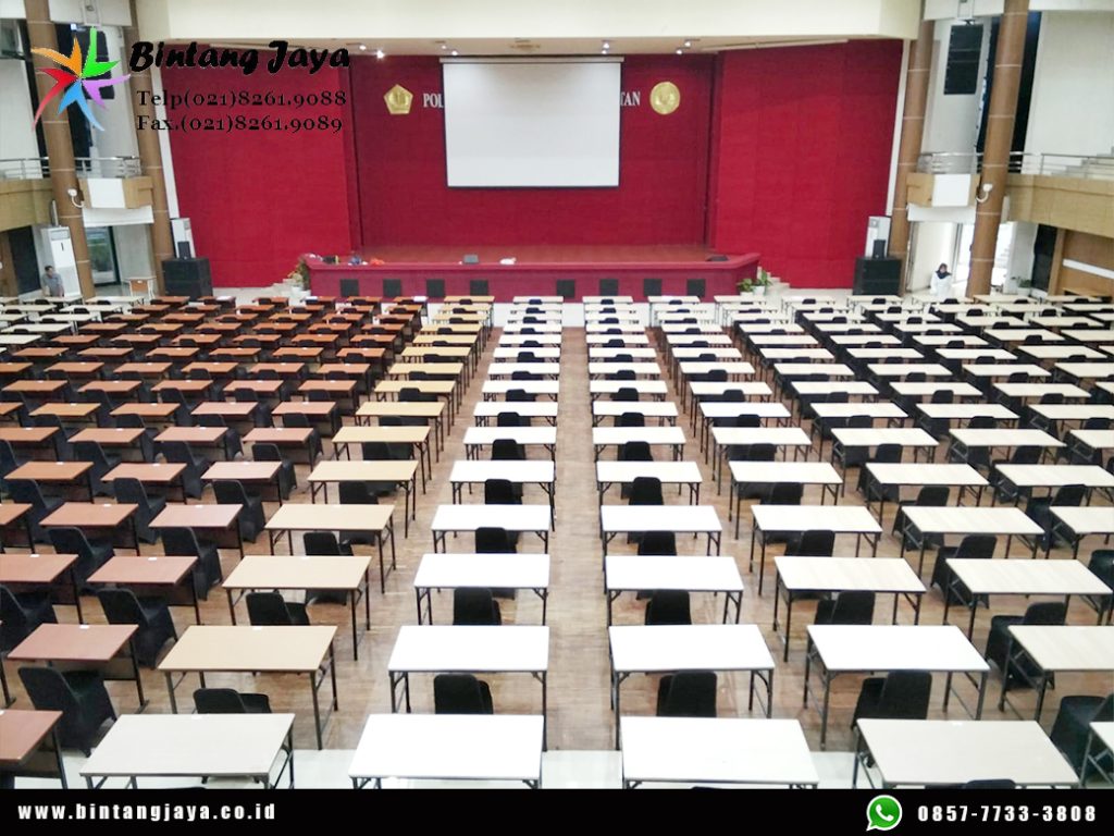 Sewa Meja Test, Meja HPL, Kursi Futura Event PKN STAN Jakarta