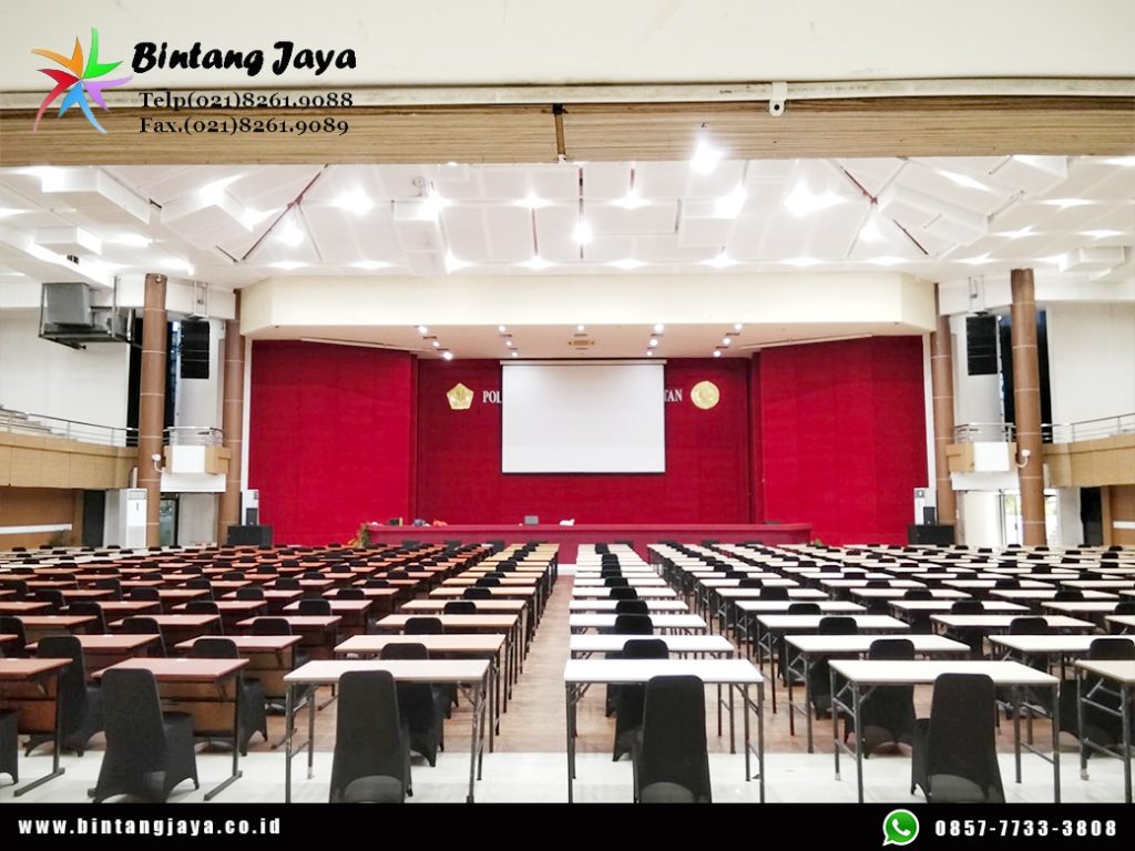 Sewa Meja Test, Meja HPL, Kursi Futura Event PKN STAN Jakarta