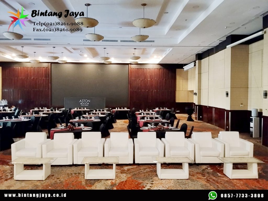 Sewa Sofa Kotak Putih, Meja Putih VIP Kaca Jakarta untuk Event Elegan