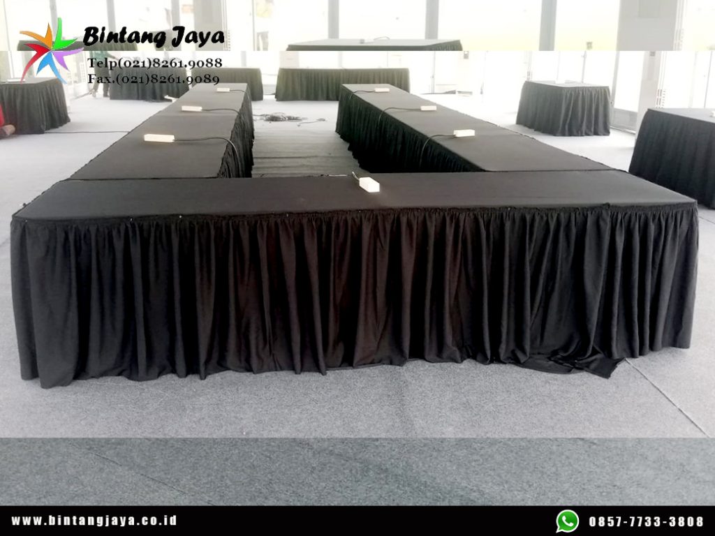Sewa Sarung Kursi, Taplak Meja Hitam Event Tower Monas Jakarta