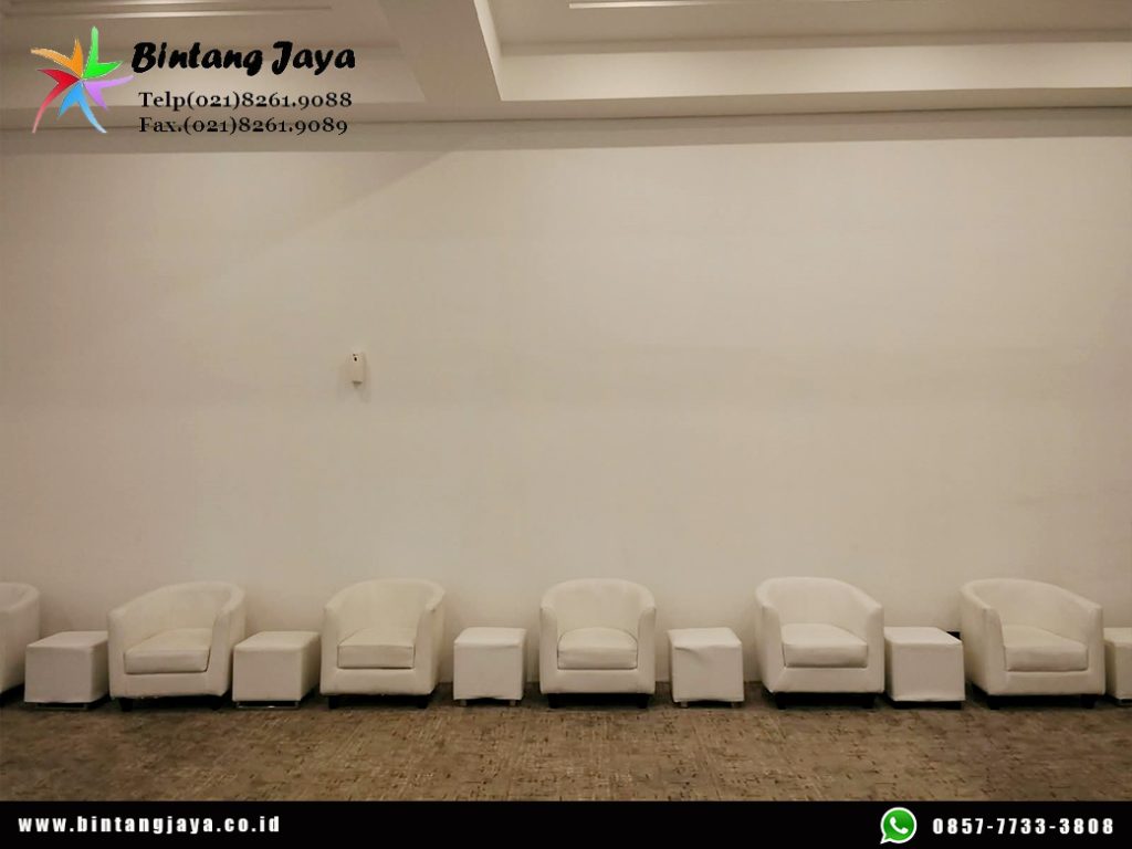 Rental Sofa Oval Single Putih Bandung 087885377555
