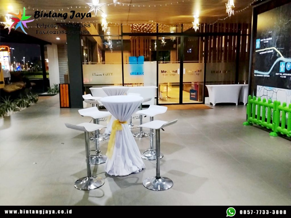 Sewa Set Meja Dan Kursi Barstool Putih Jakarta 085777333808