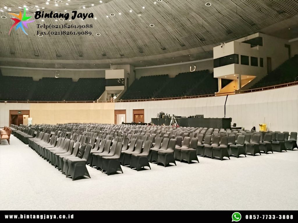 Sewa Kursi Event Cover Hitam Ketat JCC Jakpus 087885377555